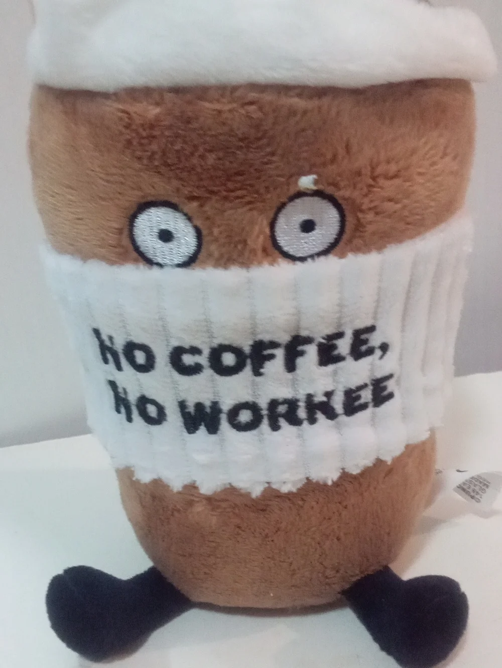 Punchkins No Coffee No Worker Plush NWT $20